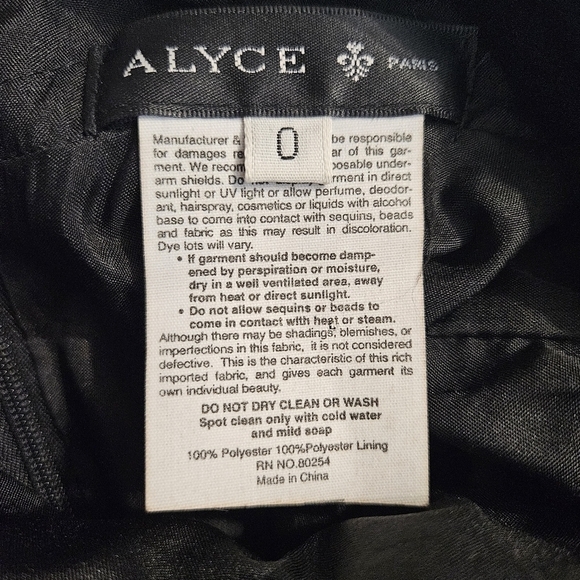 Alyce Paris Black Beaded Mikado Party Dress 3748 - Picture 10 of 10
